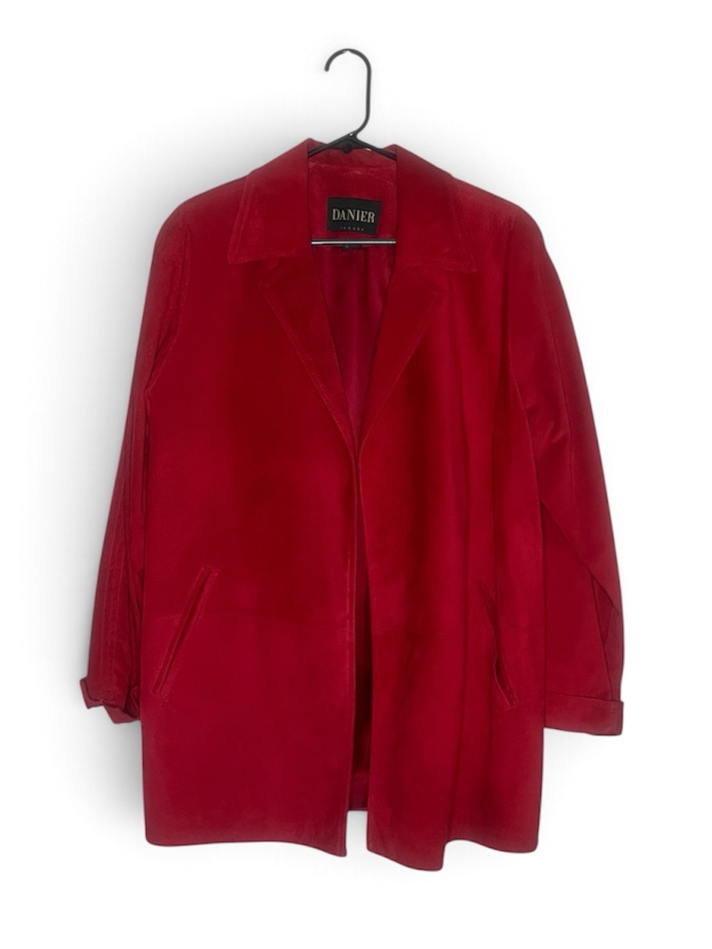 Vintage Danier Red Leather Blazer Jacket